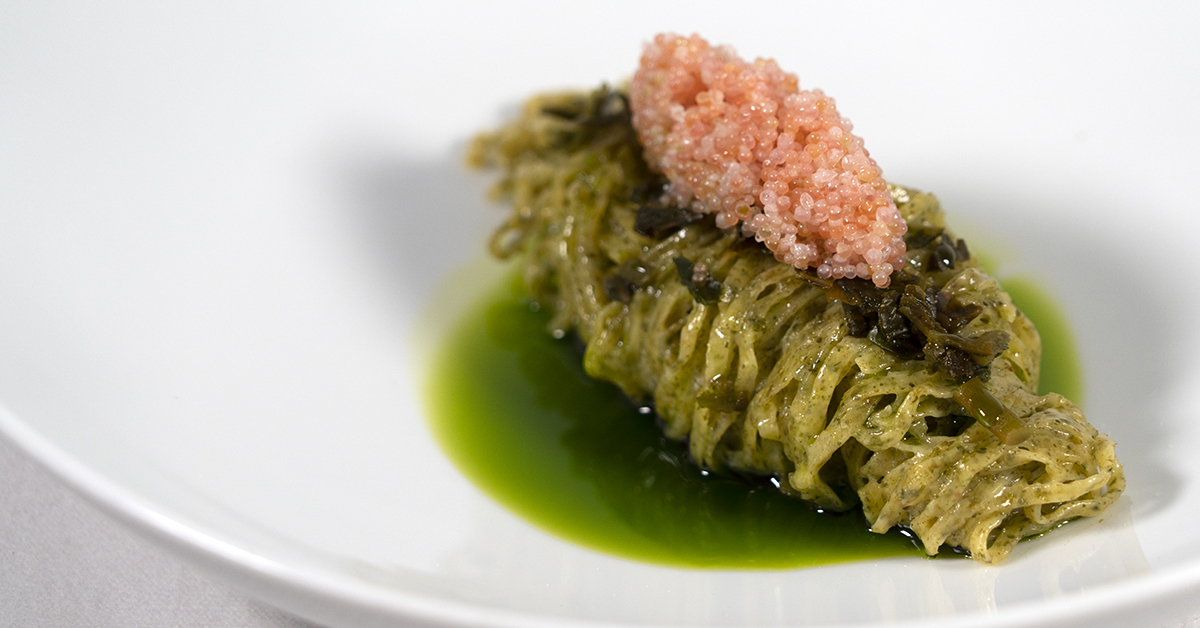 Pasta with Seaweed and Lumpfish Roe