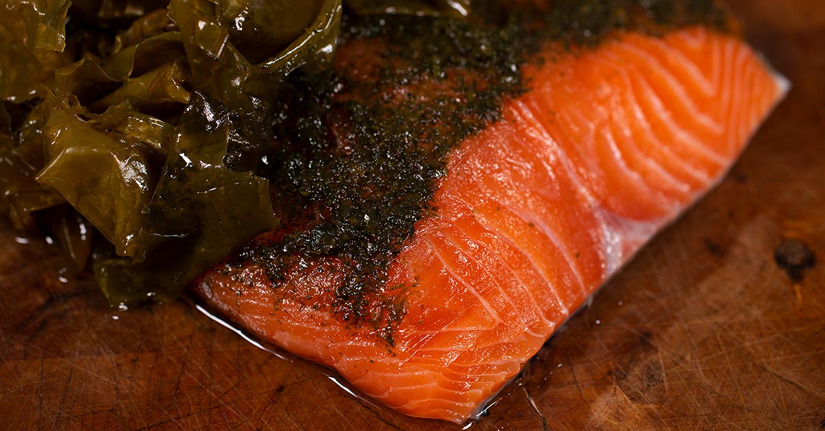 Seaweed cured Salmon